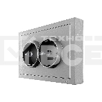 Розетка 2-мест. б/з СП ZIMA IP20 16А ПБТ безвинт. зажим серый матовый LEZARD 704-7400-128BQC, фото4