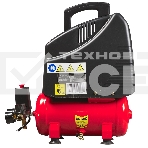 Компрессор поршневой Fubag Wood Master Kit безмасляный 180 л/мин, 6 л, 1100 Вт, красный/черный, фото7