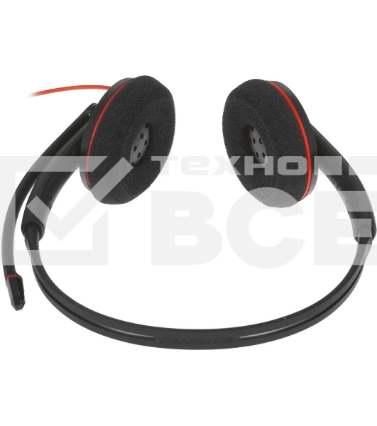 Гарнитура проводная Poly Blackwire 3220 Stereo USB-C Headset +USB-C/A Adapter (Bulk) черный