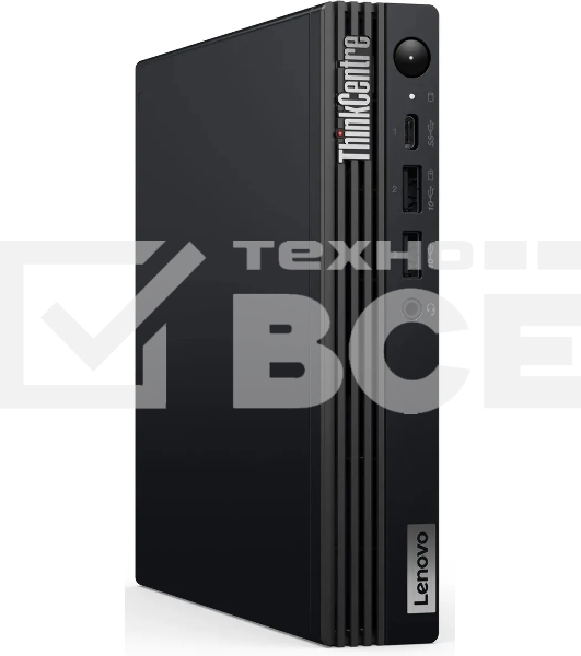 Мини ПК Lenovo ThinkCentre Tiny M70q-5 slim i5 14400T (1.3) 16Gb SSD512Gb UHDG Windows 11 Pro 64 WiFi BT 90W kb мышь клавиатура черный (12TD004HUM)