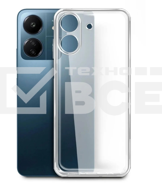 Чехол (клип-кейс) BoraSCO для Xiaomi Redmi 13C Silicone Case прозрачный (72840)