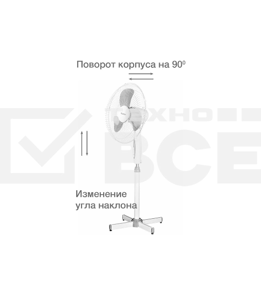 Вентилятор Blackton Bt F1114 White-Gray (2в1 ч/б коробка + 1 ч/б коробка). (2в1 ч/б коробка + 1 ч/б коробка) Потребляемая мощность: 45 Вт, Тип управления: Механический, Количество скоростей: 3, Диаметр решетки: 40 см, Длина сетевого шнура: 1.45 м, Защита от поражения электротоком: Класс II'