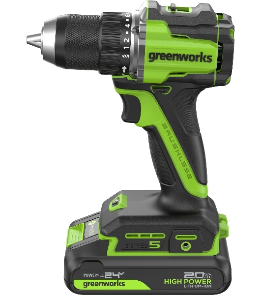 Дрель безударная Greenworks DD560 патрон:быстрозажимной реверс (3708407CUC)