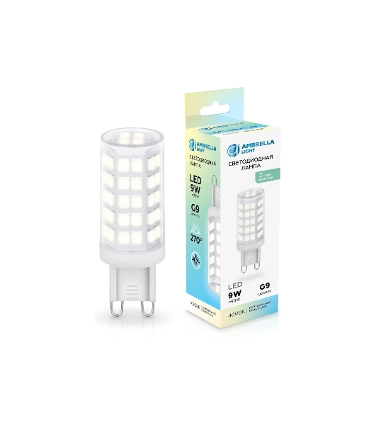 Лампа светодиодная Ambrella light 100904 LED G9 9W 4000K 220-240V