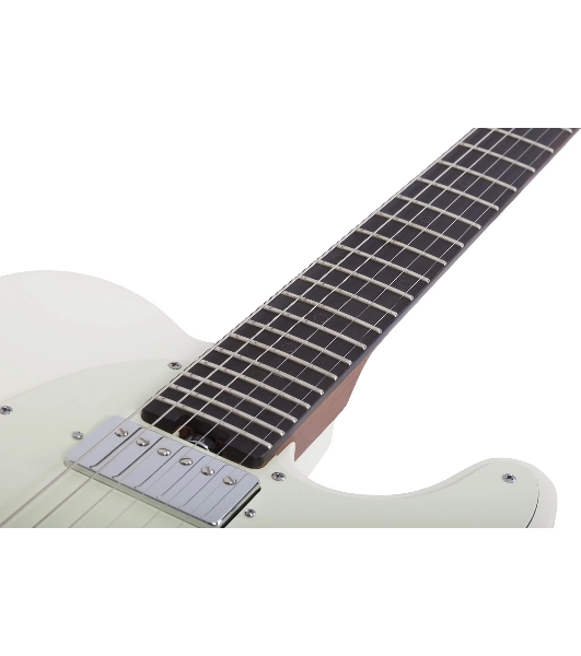 Электрогитара SCHECTER NICK JOHNSTON PT A.SNOW - электрогитара 6-струнная. 22 лада, корпус: ольха, гриф: запеченый клен, накладка: черное дерево, на болтах, звукосниматели: Schecter Diamond Nick Johnston Single Coil и Diamond PT-S, громкость/тон (Push-Pu