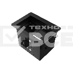 Прямоугольный металлический корпус Wize Pro [WRTS-06BOX-B] для модульной системы врезного лючка в стол с убирающейся крышкой для установки до 6 модулей-вставок, преустановленная рамка, черный, фото4