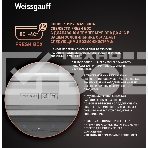 Холодильник Weissgauff WCD 590 NoFrost Inverter Premium Biofresh Blue Glass синий трёхкамерный 359/180 л морозилка снизу, фото4