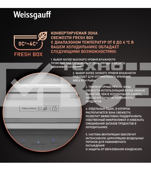 Холодильник Weissgauff WCD 590 NoFrost Inverter Premium Biofresh Blue Glass синий трёхкамерный 359/180 л морозилка снизу