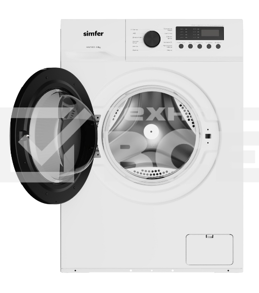 Стиральная машина Simfer WWC601 белый, загрузка фронтальная 6 кг, 1000 об/мин, класс: А++