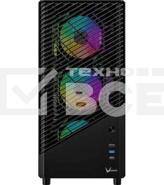 Компьютерный корпус Aerocool / Formula Mana Geometry черный без БП ATX 3x120mm 1xUSB3.0 1xUSB3.1 audio bott PSU