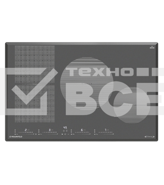 Индукционная варочная панель Maunfeld CVI804SFDGR Inverter графитовый