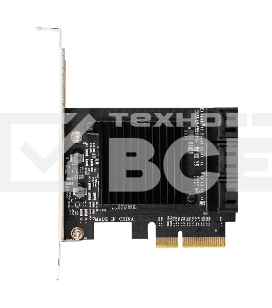 Контроллер ExeGate EXE-516 (PCI-E x4 v3.0, SATA3 6Gb/s, 6 int, ASMedia Chipset ASM1166)
