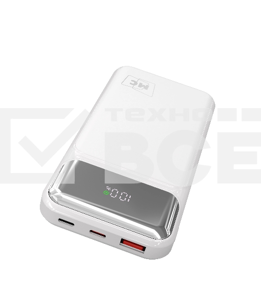 Портативный аккумулятор MORE CHOICE (4620202552747) PB29-10 10000mAh 1USB+2Type-C 3.0A 22.5W+PD20W+QC3.0, белый