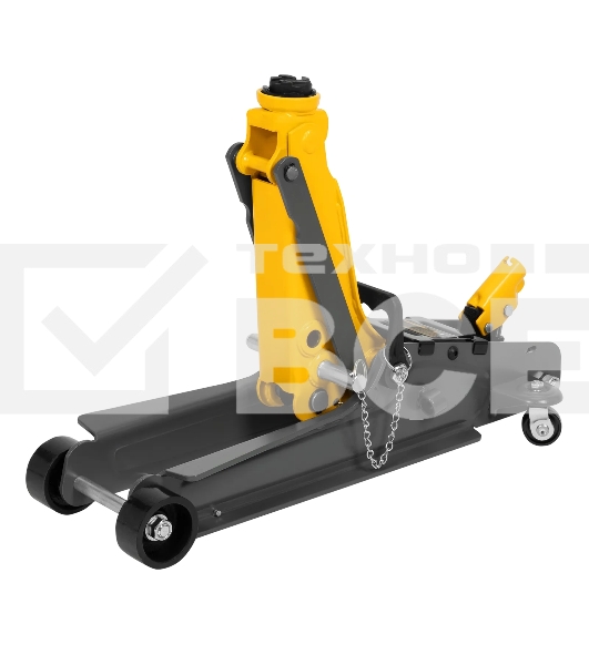 Домкрат гидравлический подкатной с фиксатором Denzel 2,5 т,85-385 мм, в пласт. кейсе