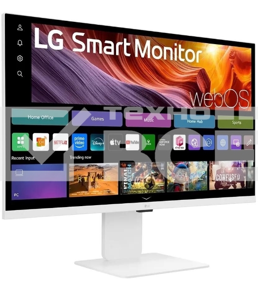 Монитор 31.5' LG UltraFine 32U830SA-W IPS 3840x2160, 60 Гц, 5 мс, 16:9, 400 кд/м², 2xHDMI 2.0, USB-C (65 Вт), USB Hub (2x USB 3.0), 3.5 Jack, HDR10, динамики (2x5 Вт), Smart TV, Wi-Fi, Bluetooth, VESA 100x100, белый