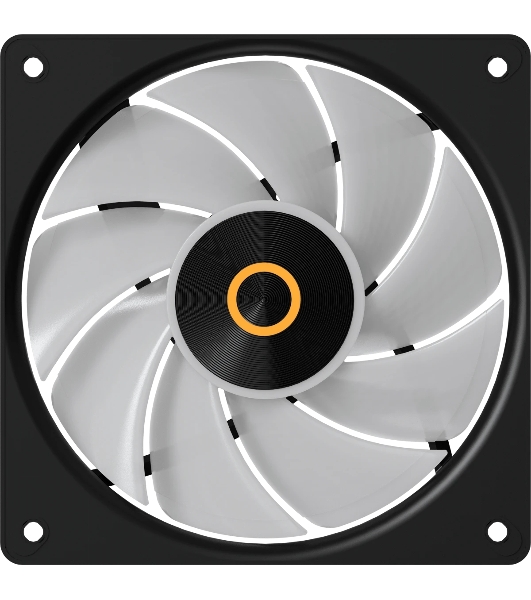 Вентилятор для корпуса Ocypus Gaммa F12 Elite BK ARGB REVERSE BLADE 3 IN 1, 120x120x25мм, 4-PIN PWM, 600-1800 RPM, 26 DBA MAX, HYDRO BEARING