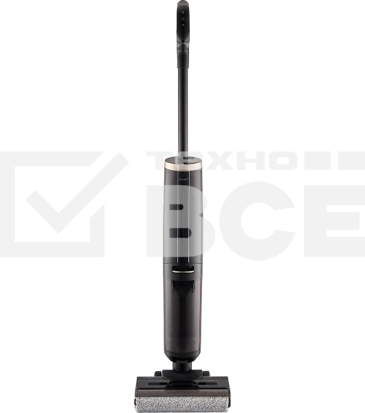 Пылесос вертикальный моющий Vitek VT-FW15PLUS черный, питание от аккумулятора, 120 Вт, уборка влажная/сбор жидкости/сухая, пылесборник 0.55 л