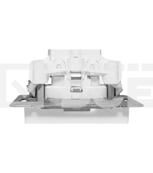 Механизм розетки EKF UP1-SOW-111 16А, с заземлением, со шторками, белый Эпика