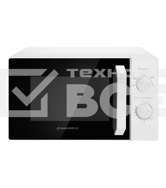 Микроволновая печь MAUNFELD MFSMO720MW02 белый, 20 л, 700 Вт, переключатели - поворотный механизм
