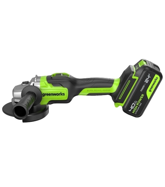 Углошлифовальная машина Greenworks GD24AG 754Вт 10500об/мин рез.шпин.:M14 d=125мм (3200207CUB)