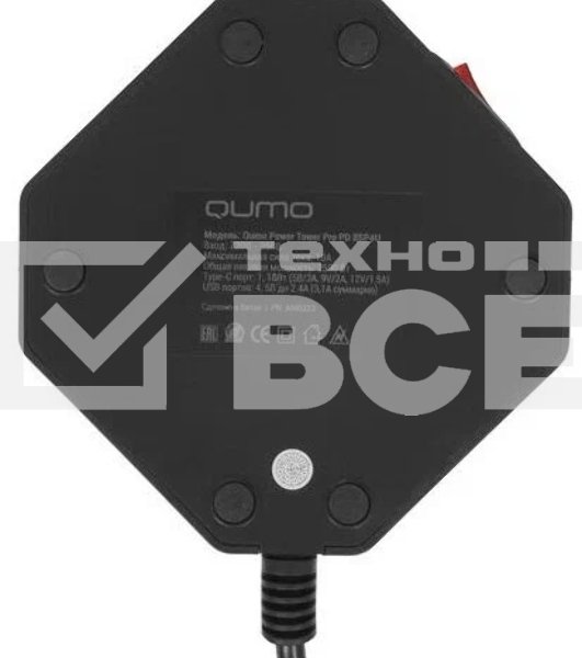Сетевой фильтр QUMO Power Tower PRO PD 8SP4U (P-0004)
