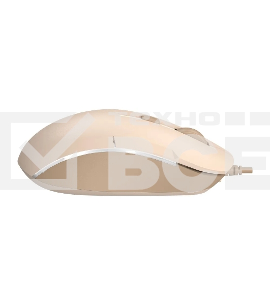 Мышь проводная A4Tech Fstyler FM26 бежевый/коричневый оптическая (2000dpi) USB для ноутбука (4but)