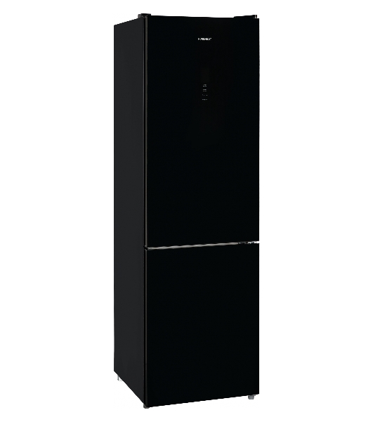 Холодильник Nordfrost RFC 390D NFGB черное матовое стекло двухкамерный 240/95л морозилка снизу