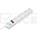 Фильтр-удлинитель, PC 0,5 м 5 р, бел. 10А, SPG-B-0,5M-WHITE, фото 1