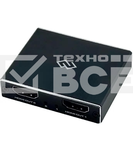 Сплиттер аудио-видео Digma DHSP-v2x2 HDMI (f)/2хHDMI (f) черный