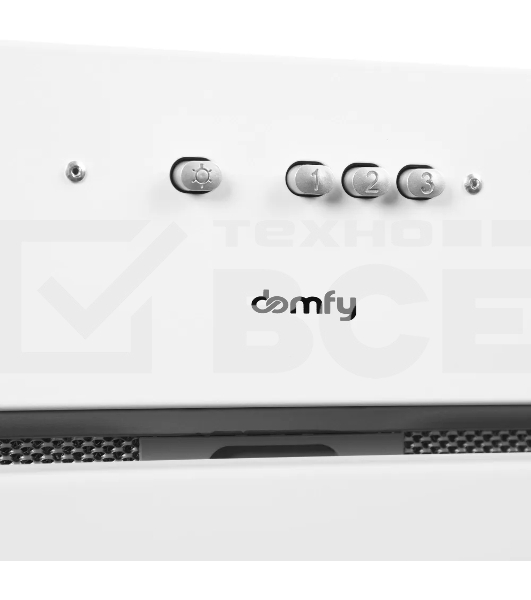 Вытяжка полновстраиваемая Domfy DM6036BB WG белый, управление кнопочное (1 мотор)