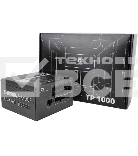Блок питания Thermalright, 1000W 80+ Platinum (ATX, 3.0, PCIe 5.0, Full modular, 1x24(20+4)pin, 1xCPU 8(4+4)pin, 2xPCIe*2 8(6+2)pin, 1x12VHPWR PCIe 5.0 12+4pin 600mm, 6xSATA3, 4xMOLEX4pin, Active, 120x120mm, 150x140x86mm, APFC, OPP, OVP, OTP, OCP, SCP, UV