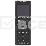 Диктофон Sony ICD-UX570 черный Цифровой бизнес диктофон, черный , 4 Гб встроенной памяти,  время работы: 22 часа (mp3: 48кБ/с),  вес:48 гр, OLED дисплей, нормализация воспроизведения, автоматическая настройка чувствительности микрофона, фото 1