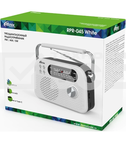 Радиоприемник Ritmix RPR-045 белый