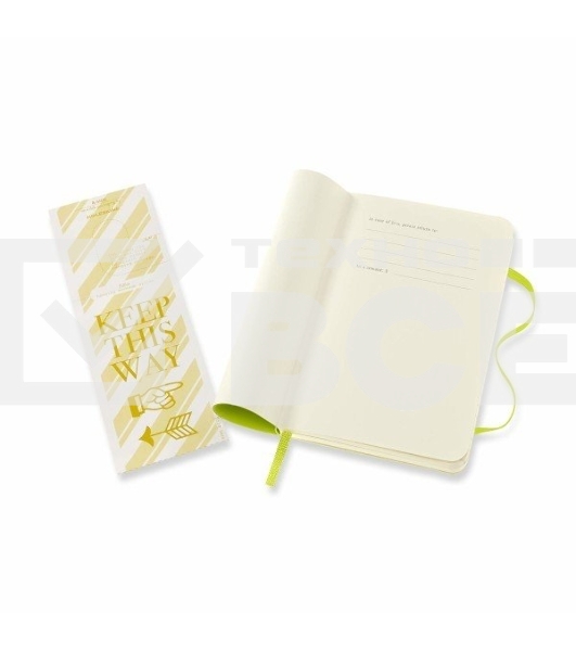Блокнот Moleskine CLASSIC SOFT QP611C2 Pocket 90x140мм, 192 страниц, линейка, мягкая обложка, лайм