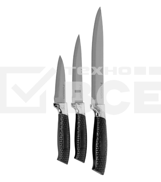 Набор кухонных ножей Fusion SK-3004 3 шт, черный