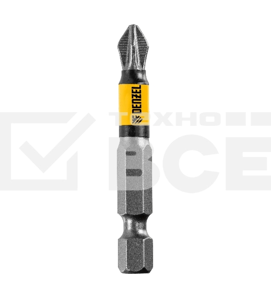 Набор бит Denzel PZ2х50, сталь S2, 10 шт., круглый профиль, отрывная упаковка