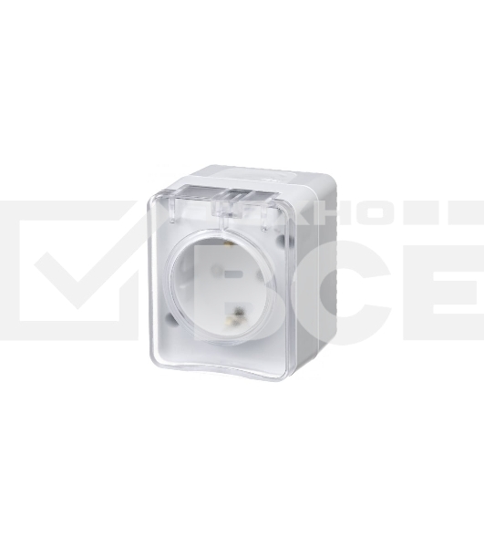 Розетка 1-м ОП AtlasDesign Profi54 16А IP54 250В с заземл. защ. шторки белый SchE ATN540145