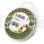 Леска для триммера Denzel двухкомпонентная витая квадратная, 2,4мм х 15м, блистер SkyCutter, фото 1