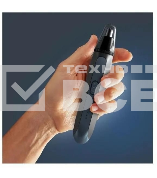 Триммер Rowenta TN3720E0 черный/серый (насадок в компл:1шт)