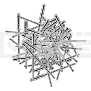 Заклепки алюминиевые Denzel, 1/8'-1/2', 3 х 12 мм, 50 шт.