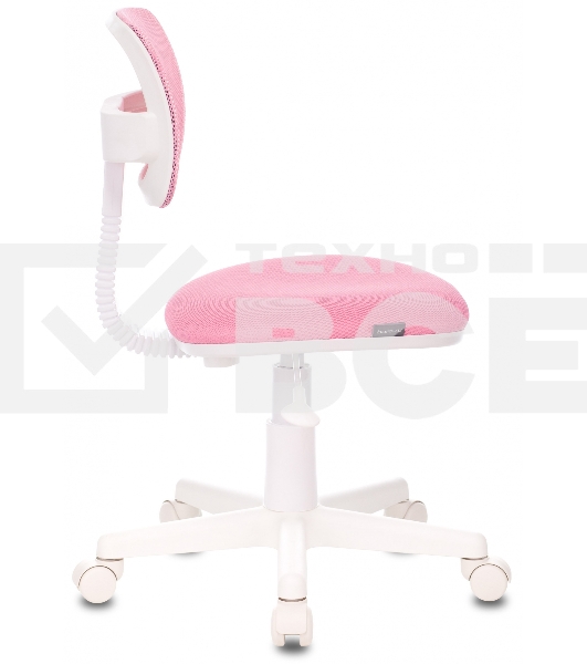 Кресло детское Бюрократ CH-W299/PK/TW-13A TW-06A TW-13A розовый спинка сетка (пластик белый)