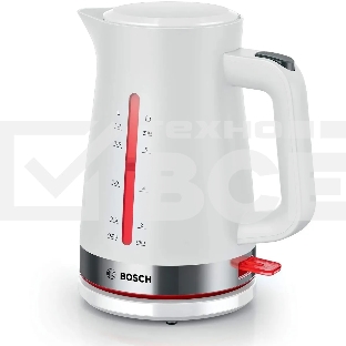 Чайник электрический Bosch TWK4M221 1.7л. белый корпус: пластик
