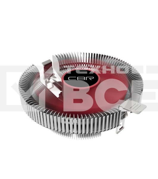 Кулер CBR CBR80 серебристый/красный 90мм алюминий 2000rpm 23.6db 3-pin 65Вт