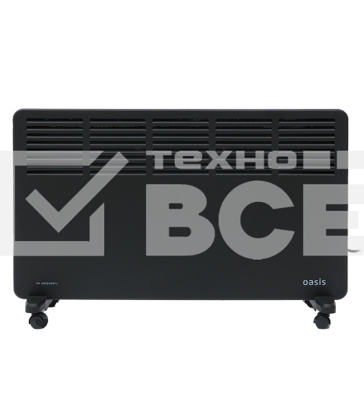 Конвектор Oasis KM-20B черный, 2000 Вт, 25 м2, термостат