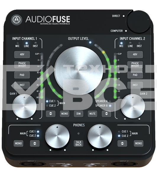 Аудиоинтерфейс Arturia Audiofuse Rev2 [811001] 24бит/192кГц, 14x14 (аналоговых 4x4) входов/выходов, 2xXLR микрофонных входа, встроенный микрофон, 2х1/4