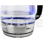 Чайник Centek CT-0018, 1.2л, 1600Вт, стекло, серебристый, фото3