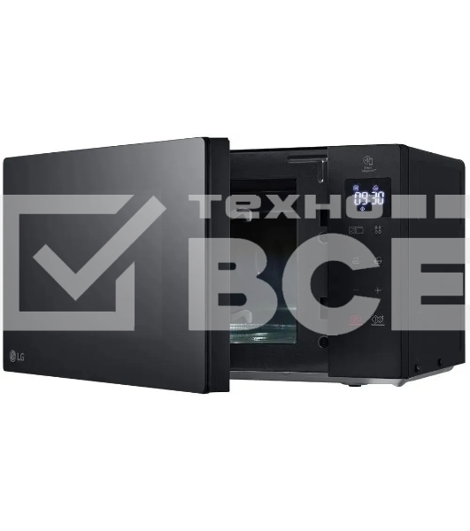 Микроволновая печь LG MH6032GAS черный, 20 л, 700 Вт, переключатели - сенсор