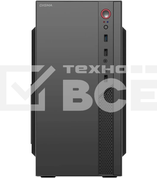 Компьютерный корпус Digma DCC-MN306 черный без БП mATX 1x80мм 1x92мм 2x120мм 2xUSB 2.0 1xUSB 3.0 audio