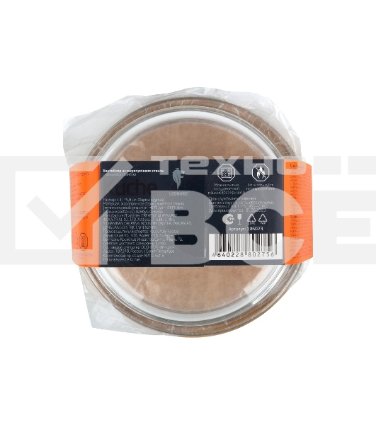 Контейнер LEONORD BAMBU, объем: 400 мл, из жаропрочного стекла с крышкой из бамбука, круглый (106023)