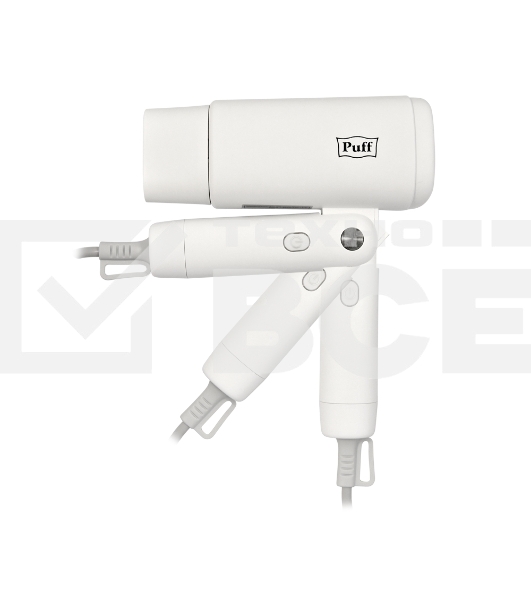 Фен для волос Puff 1875, белый, 1,875 кВт